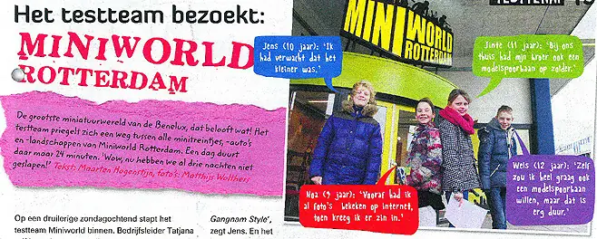 Kidsweek testteam miniworld rotterdam