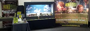 Beurs houten rail stand miniworld rotterdam