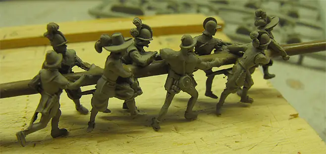 Diorama brielle poppetje geuzen stad poort klei karton april viering