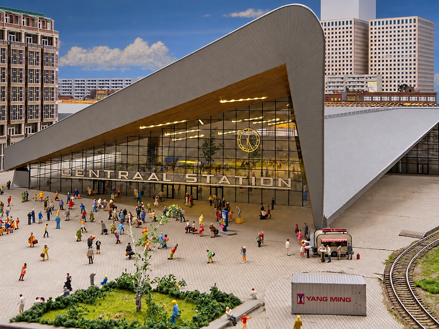 Rotterdam Centraal station in the Miniworld miniature world