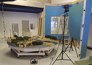 diorama limburgs museum romein middeleeuwen monnik huis landschap modelbouw sfeer