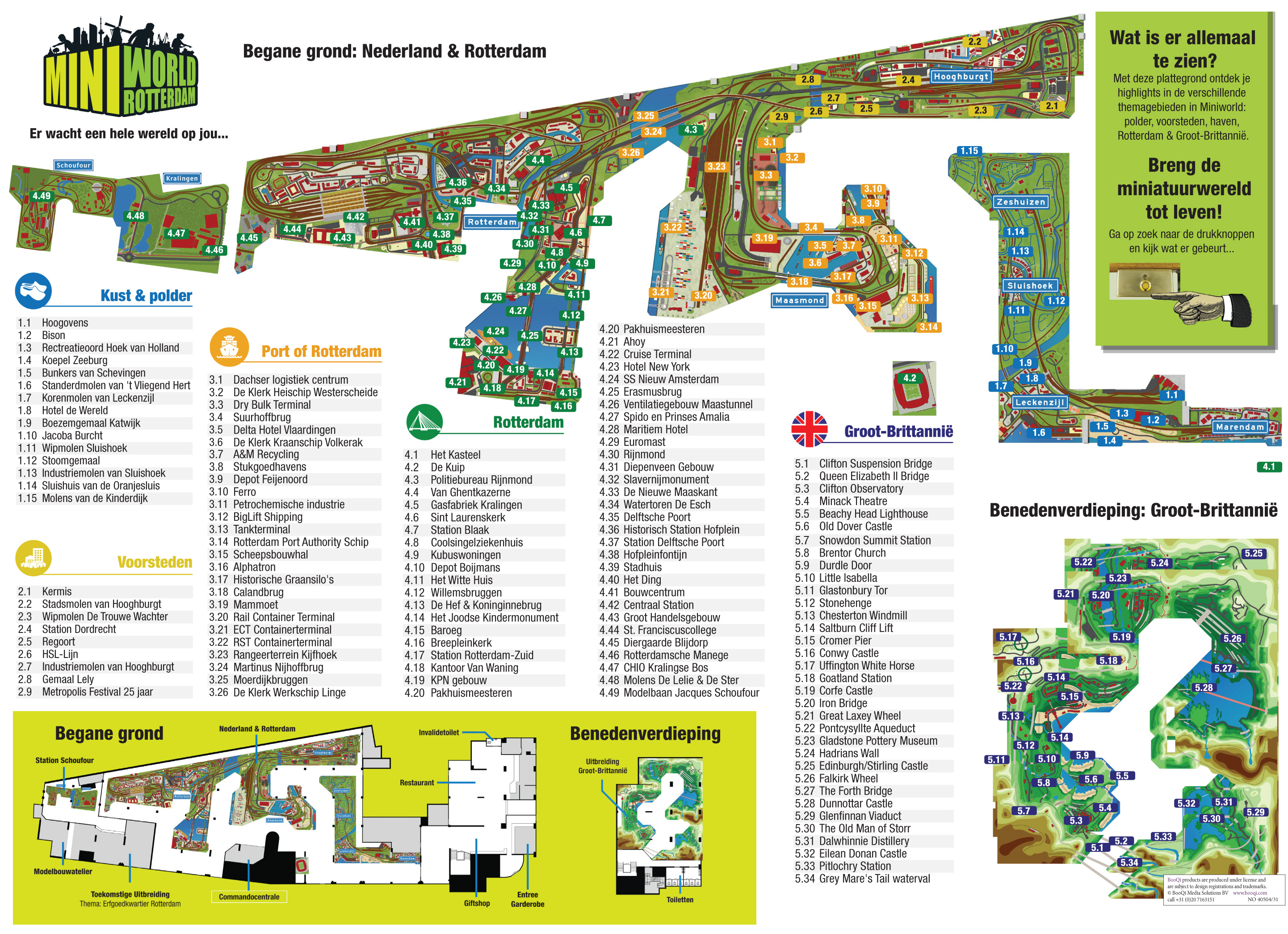 Plattegrond Attractie Miniworld Rotterdam