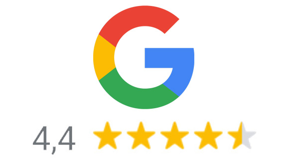 Google reviews geven 4,4 sterren