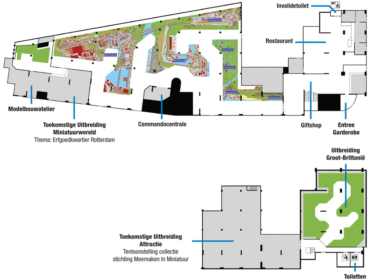 Plattegrond Attractie Miniworld Rotterdam