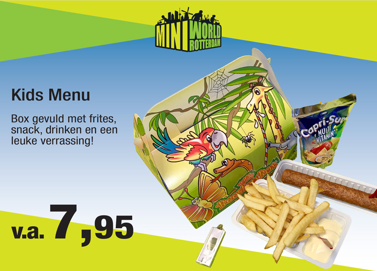 hardlopers menu restaurant Miniworld Rotterdam