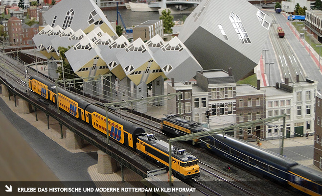 Railz Miniworld Rotterdam in miniatur kubuswohnungen